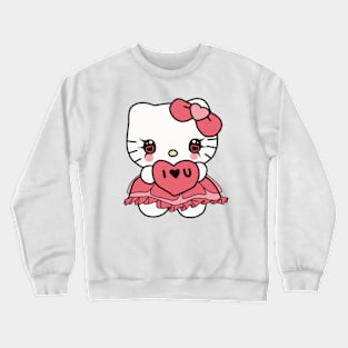 Cute Cat in Love Crewneck Sweatshirt